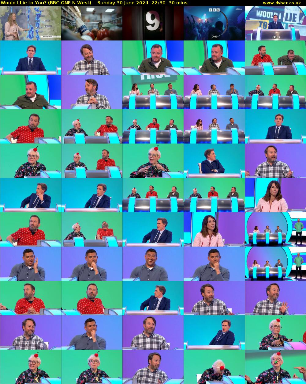 Would I Lie to You? (BBC ONE N West) Sunday 30 June 2024 22:30 - 23:00