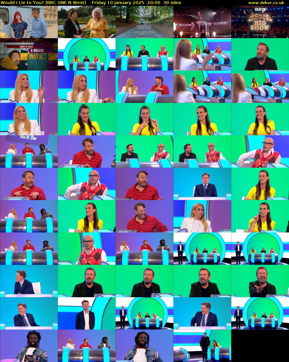 Would I Lie to You? (BBC ONE N West) Friday 10 January 2025 20:00 - 20:30