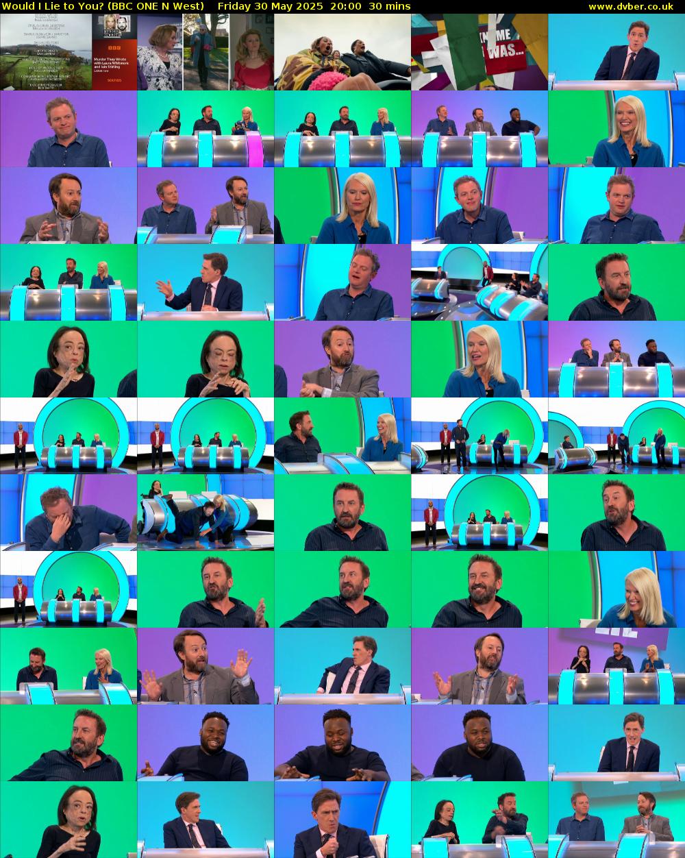 Would I Lie to You? (BBC ONE N West) Friday 30 May 2025 20:00 - 20:30