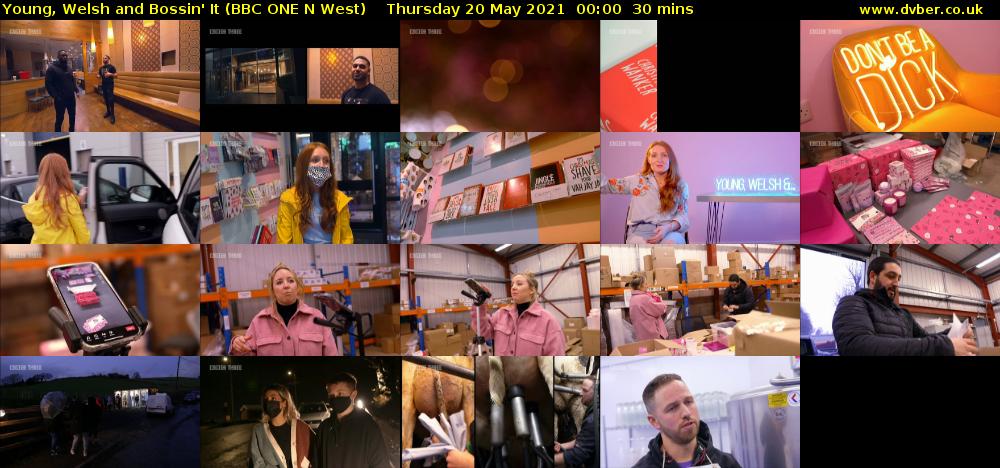 Young, Welsh and Bossin' It (BBC ONE N West) Thursday 20 May 2021 00:00 - 00:30