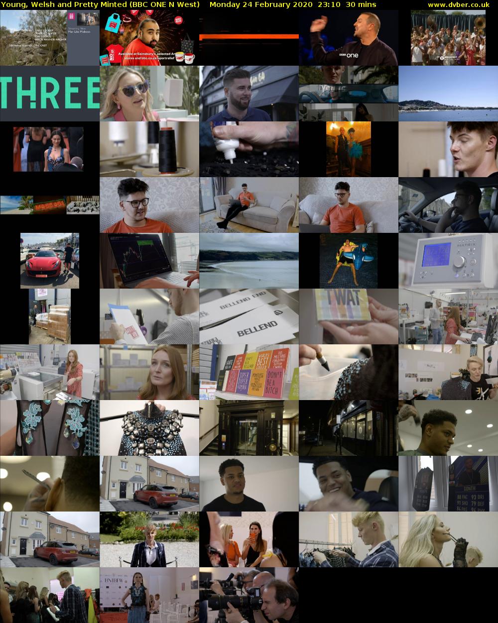 Young, Welsh and Pretty Minted (BBC ONE N West) Monday 24 February 2020 23:10 - 23:40