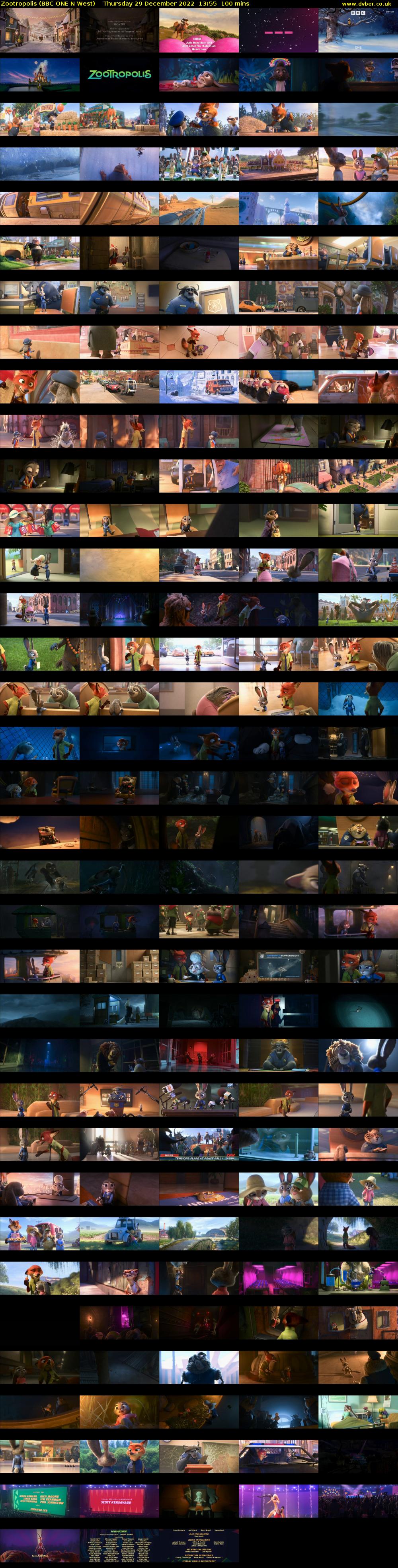 Zootropolis (BBC ONE N West) Thursday 29 December 2022 13:55 - 15:35