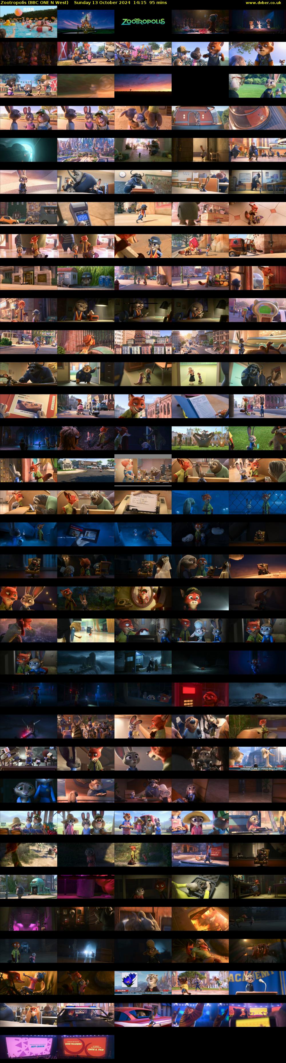 Zootropolis (BBC ONE N West) Sunday 13 October 2024 14:15 - 15:50