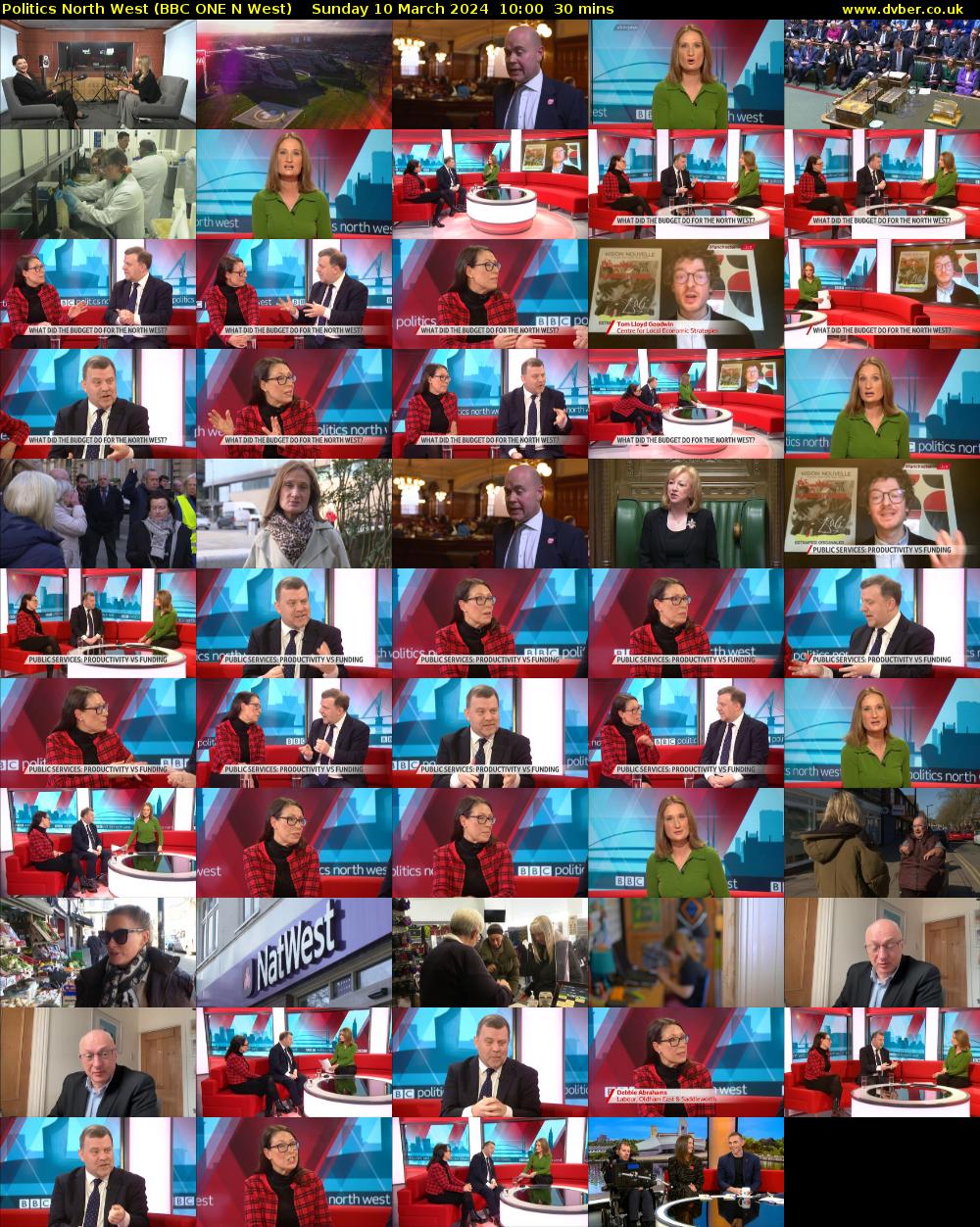 politics north west (BBC ONE N West) Sunday 10 March 2024 10:00 - 10:30