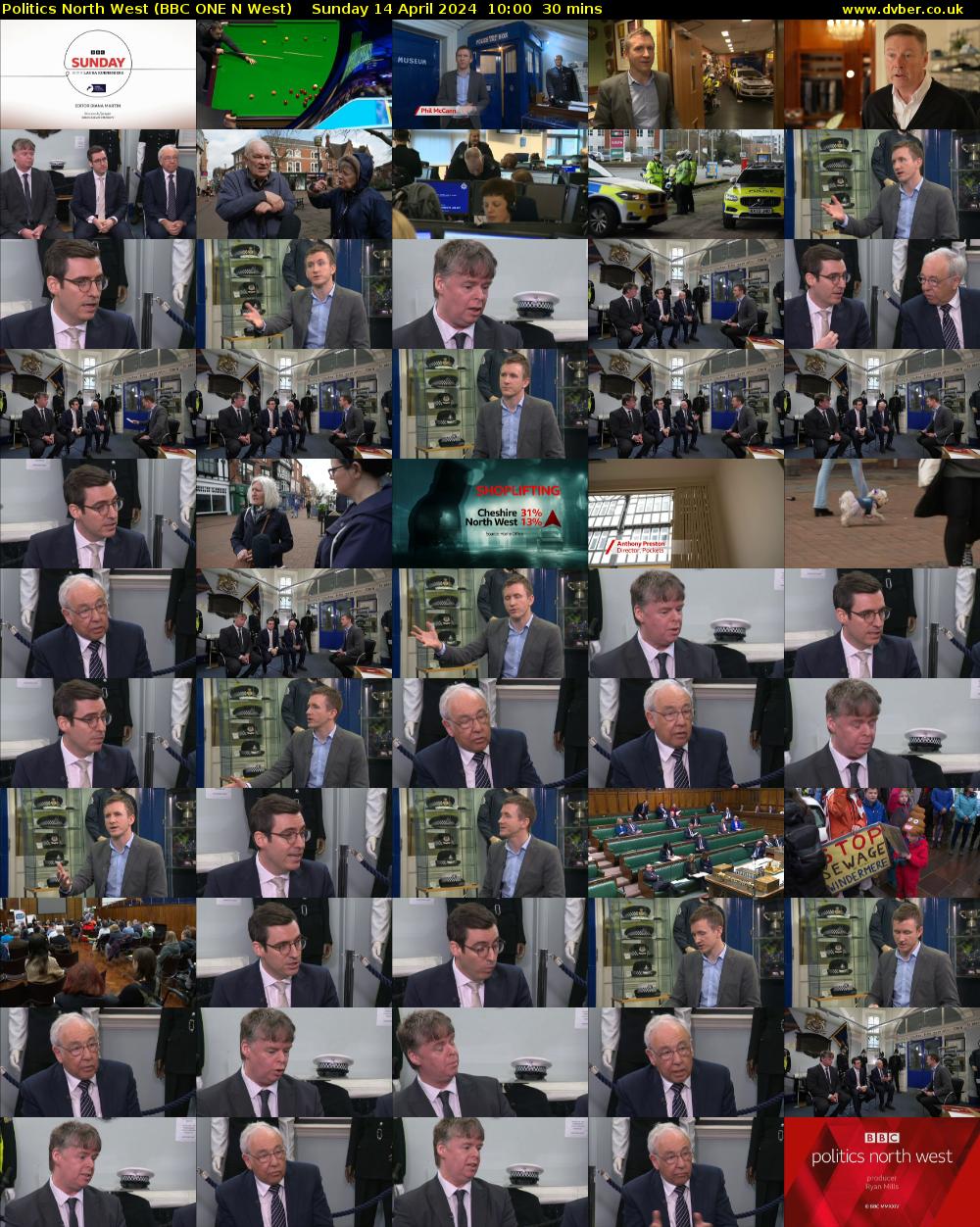politics north west (BBC ONE N West) Sunday 14 April 2024 10:00 - 10:30
