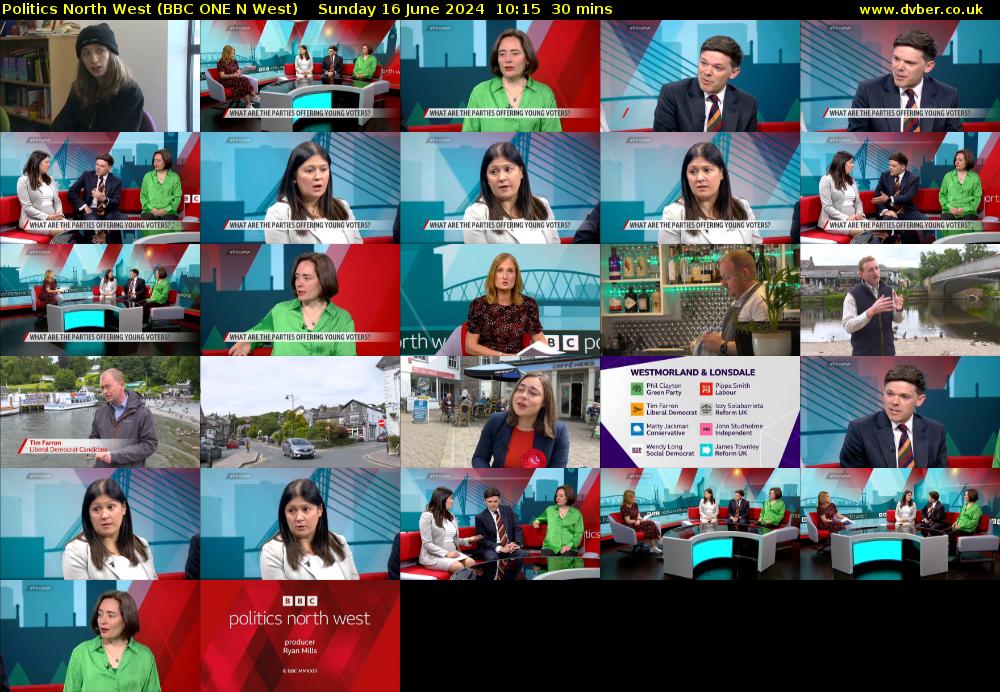 politics north west (BBC ONE N West) Sunday 16 June 2024 10:15 - 10:45