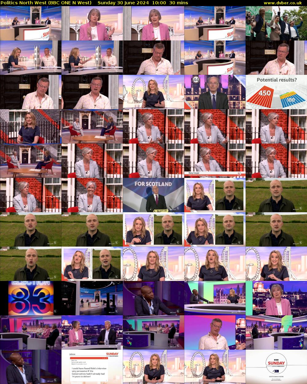politics north west (BBC ONE N West) Sunday 30 June 2024 10:00 - 10:30