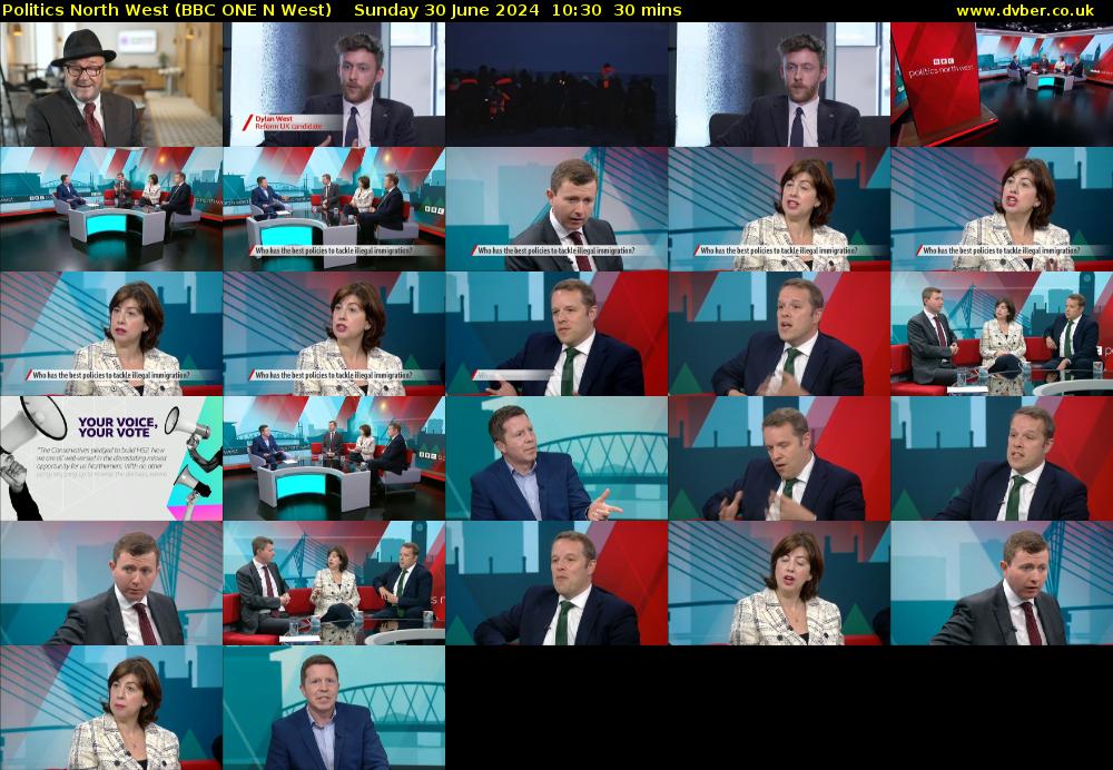 politics north west (BBC ONE N West) Sunday 30 June 2024 10:30 - 11:00