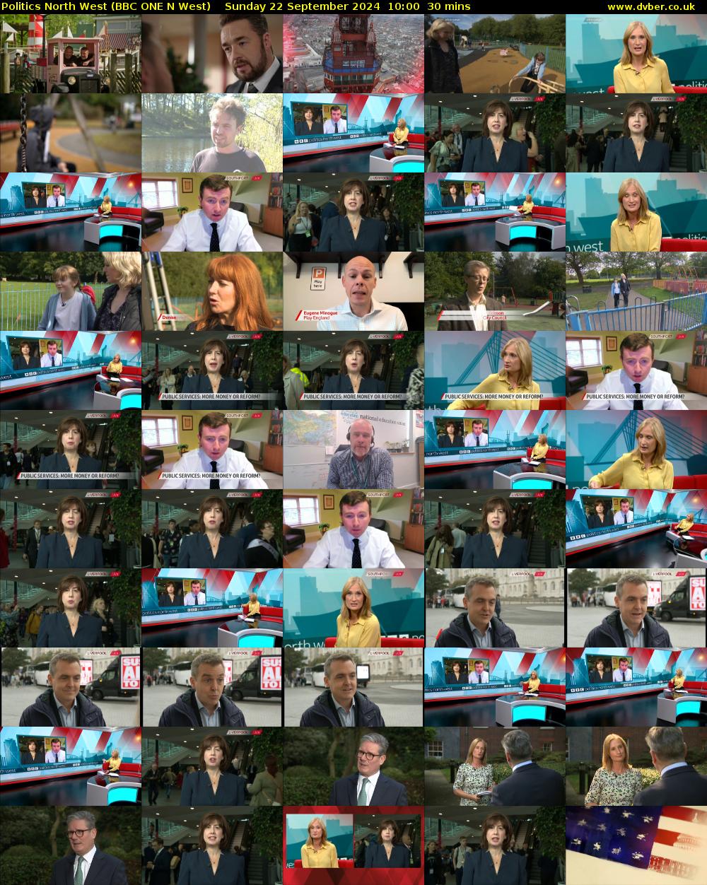 politics north west (BBC ONE N West) Sunday 22 September 2024 10:00 - 10:30