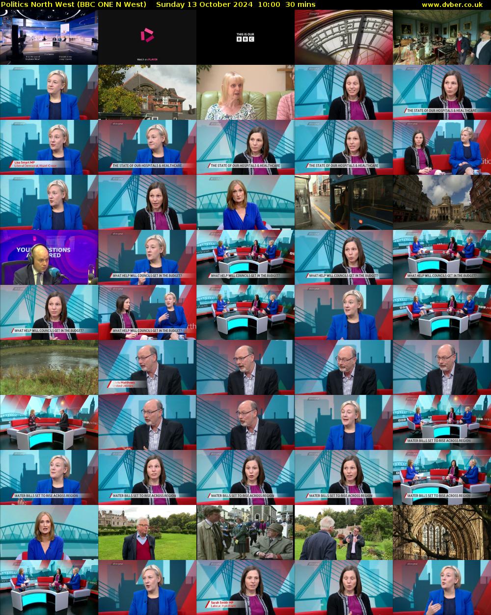 politics north west (BBC ONE N West) Sunday 13 October 2024 10:00 - 10:30