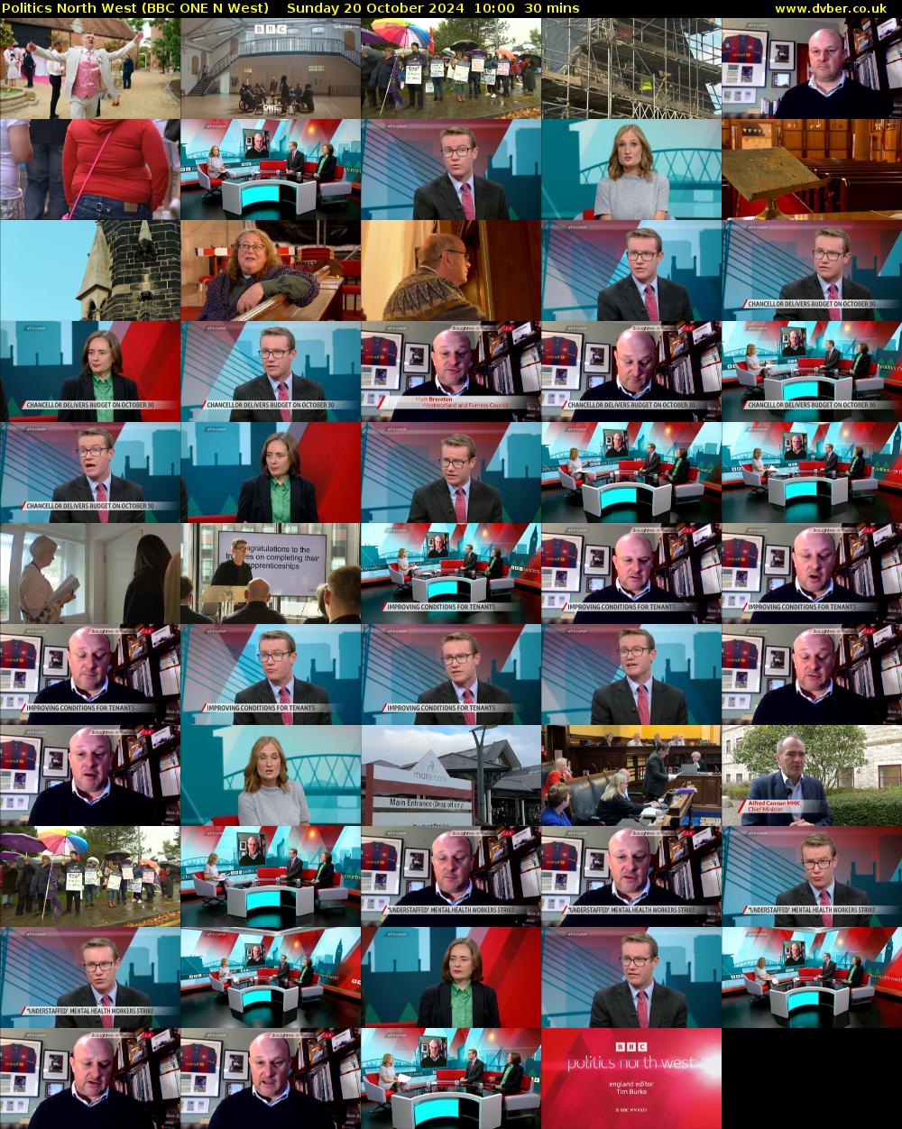 politics north west (BBC ONE N West) Sunday 20 October 2024 10:00 - 10:30