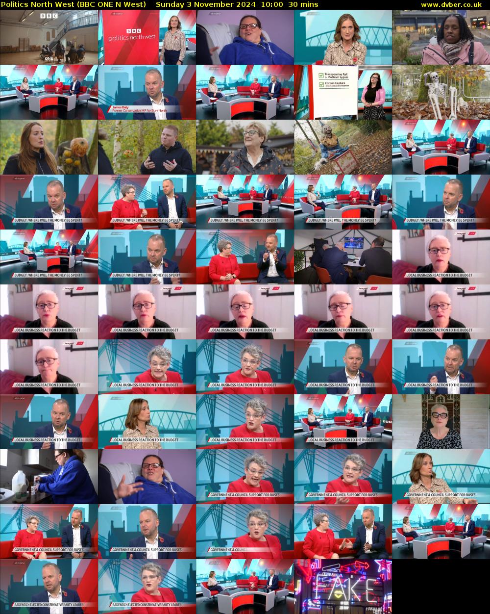politics north west (BBC ONE N West) Sunday 3 November 2024 10:00 - 10:30
