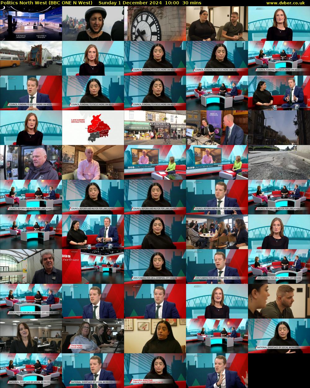 politics north west (BBC ONE N West) Sunday 1 December 2024 10:00 - 10:30