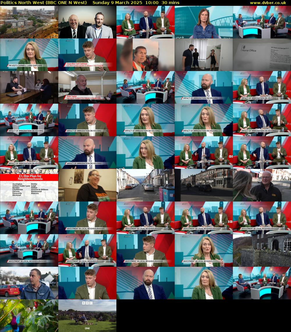politics north west (BBC ONE N West) Sunday 9 March 2025 10:00 - 10:30