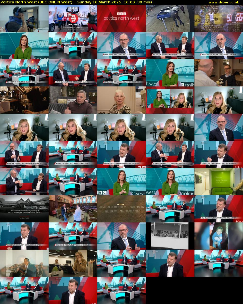politics north west (BBC ONE N West) Sunday 16 March 2025 10:00 - 10:30
