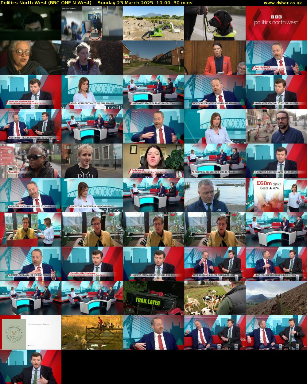 politics north west (BBC ONE N West) Sunday 23 March 2025 10:00 - 10:30