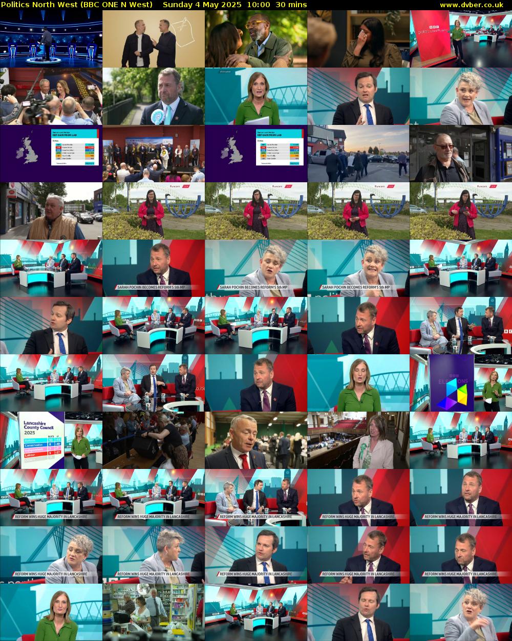politics north west (BBC ONE N West) Sunday 4 May 2025 10:00 - 10:30