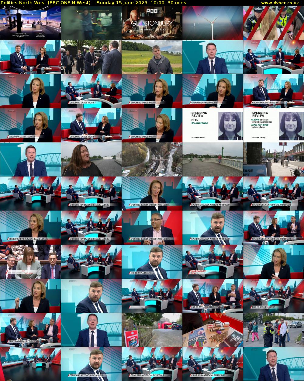 politics north west (BBC ONE N West) Sunday 15 June 2025 10:00 - 10:30