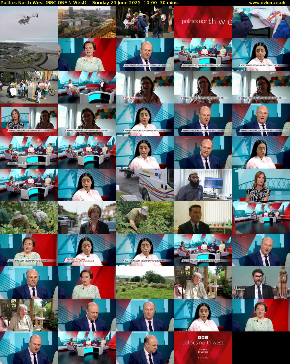 politics north west (BBC ONE N West) Sunday 29 June 2025 10:00 - 10:30