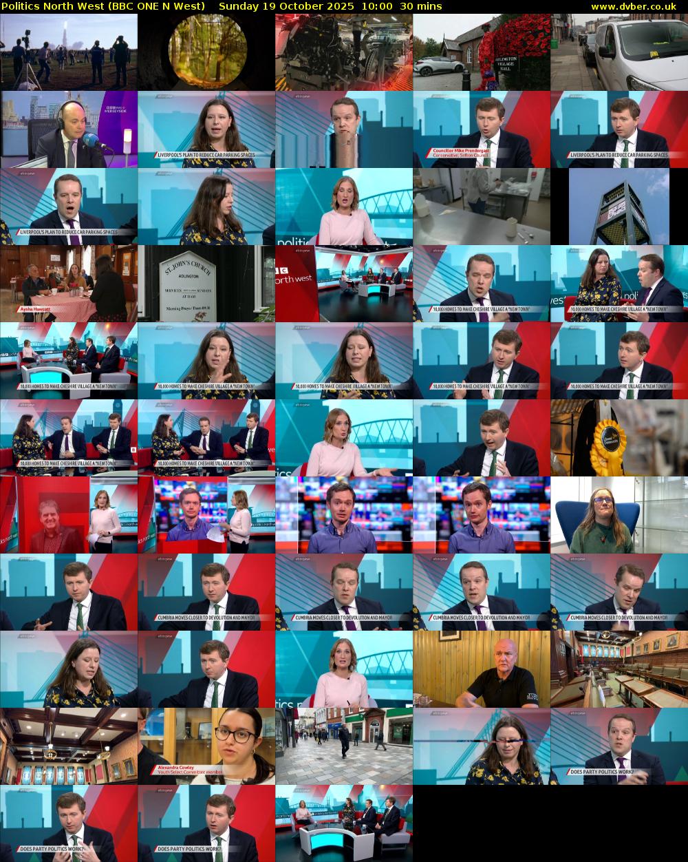politics north west (BBC ONE N West) Sunday 19 October 2025 10:00 - 10:30