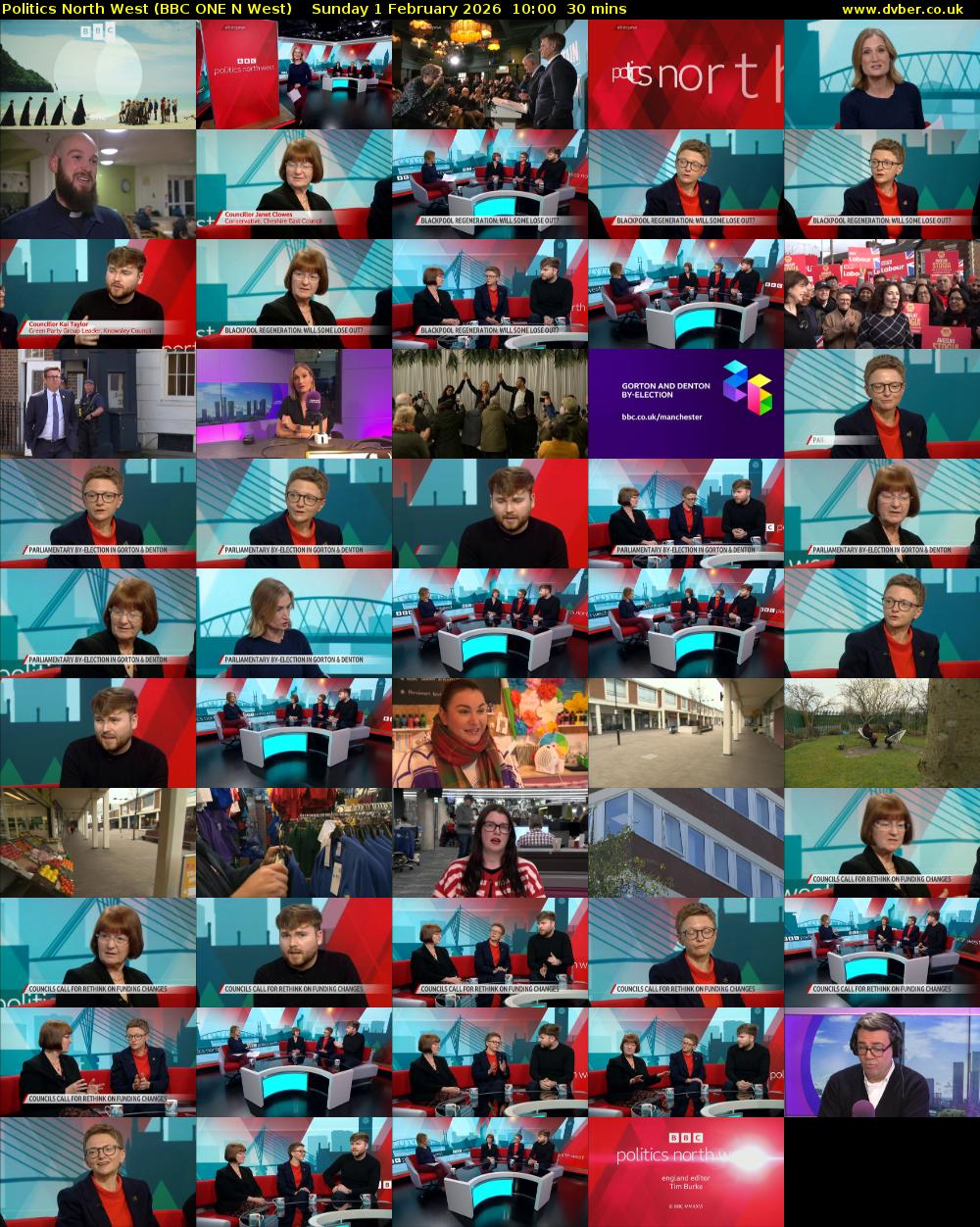 politics north west (BBC ONE N West) Sunday 1 February 2026 10:00 - 10:30