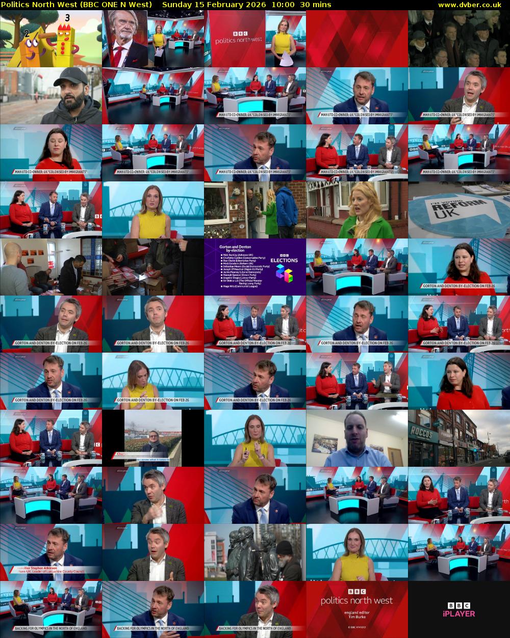 politics north west (BBC ONE N West) Sunday 15 February 2026 10:00 - 10:30