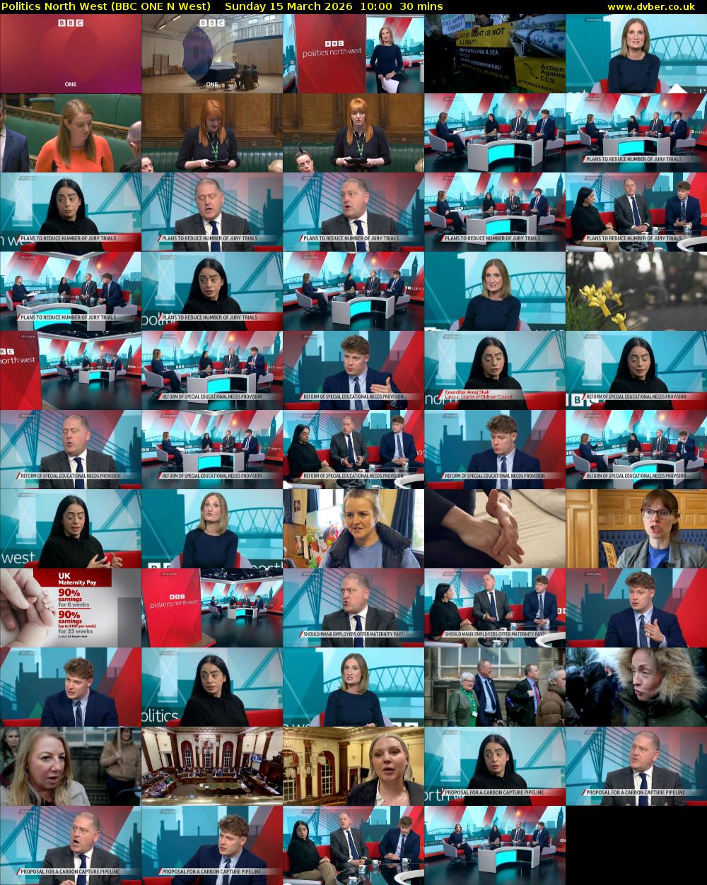 politics north west (BBC ONE N West) Sunday 15 March 2026 10:00 - 10:30