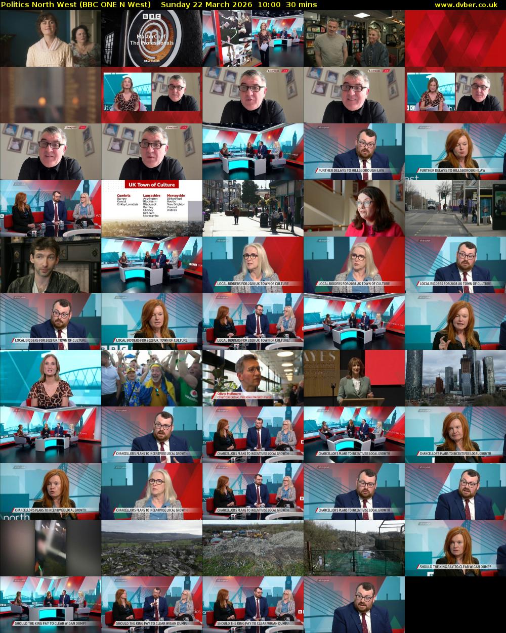 politics north west (BBC ONE N West) Sunday 22 March 2026 10:00 - 10:30