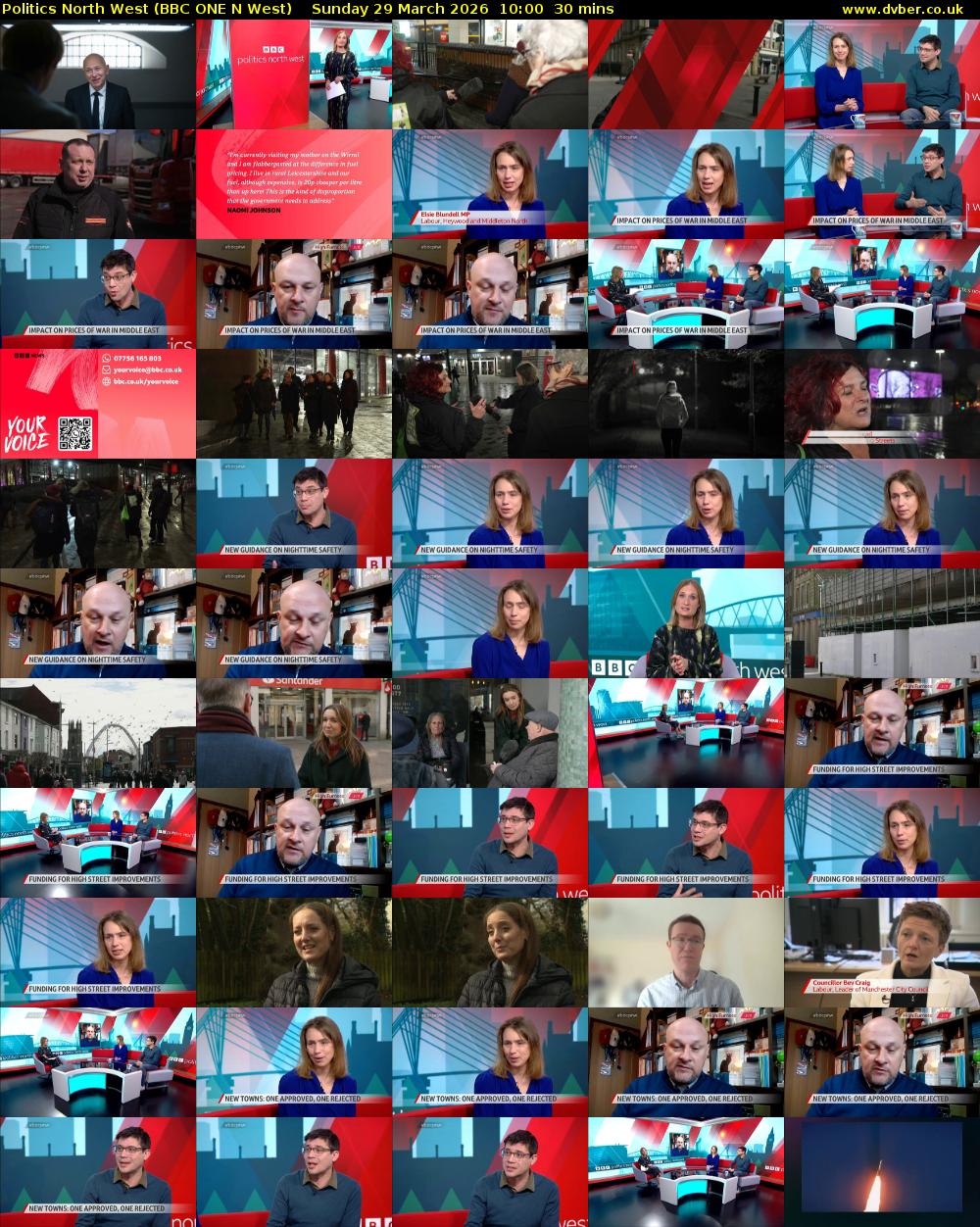 politics north west (BBC ONE N West) Sunday 29 March 2026 10:00 - 10:30