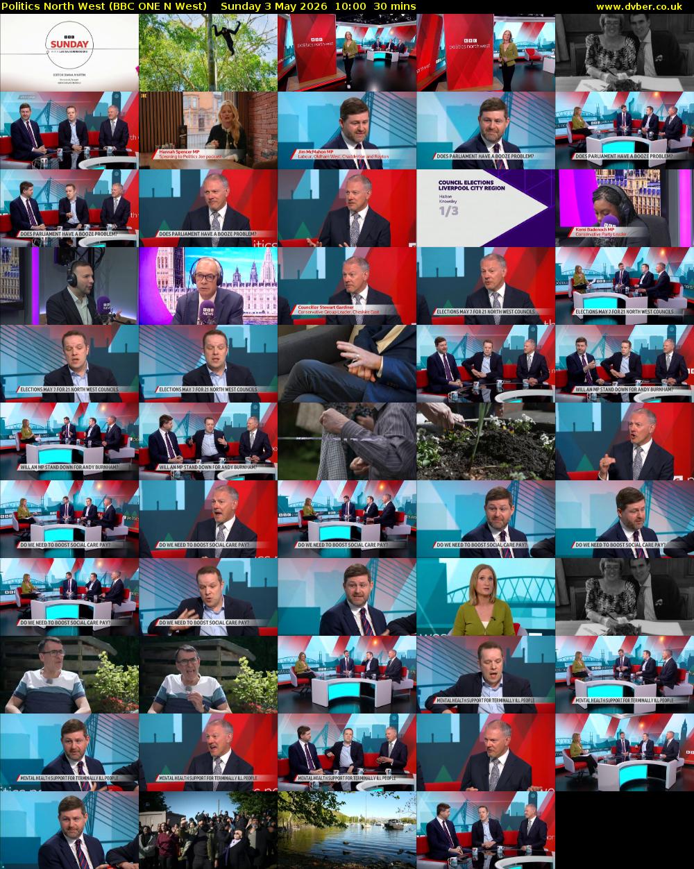 politics north west (BBC ONE N West) Sunday 3 May 2026 10:00 - 10:30