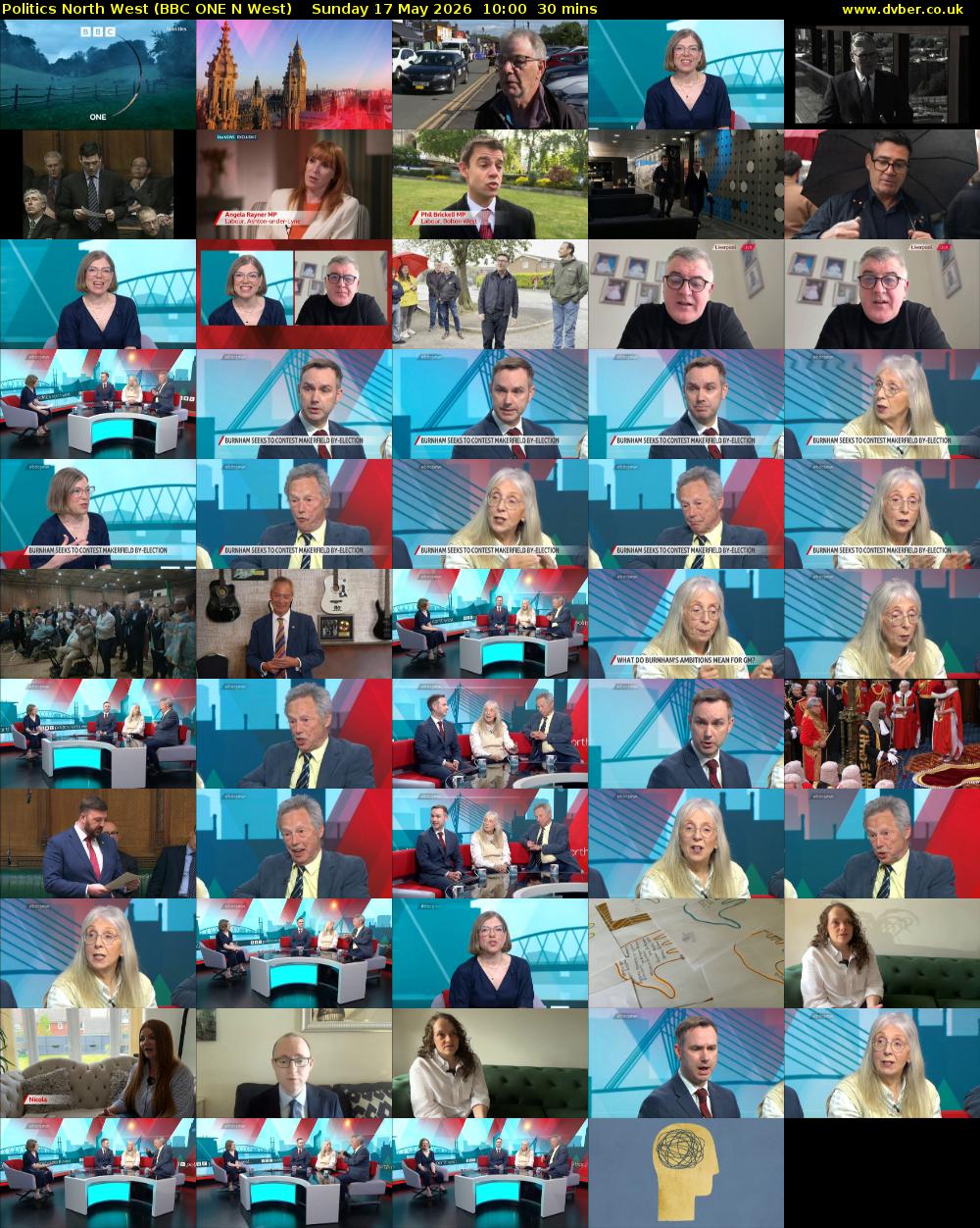 politics north west (BBC ONE N West) Sunday 17 May 2026 10:00 - 10:30