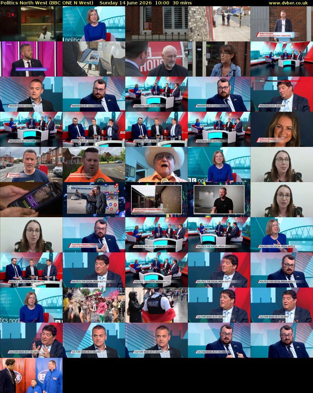 politics north west (BBC ONE N West) Sunday 14 June 2026 10:00 - 10:30