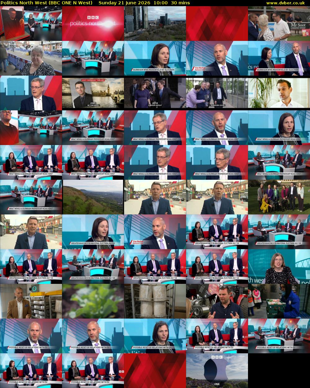 politics north west (BBC ONE N West) Sunday 21 June 2026 10:00 - 10:30