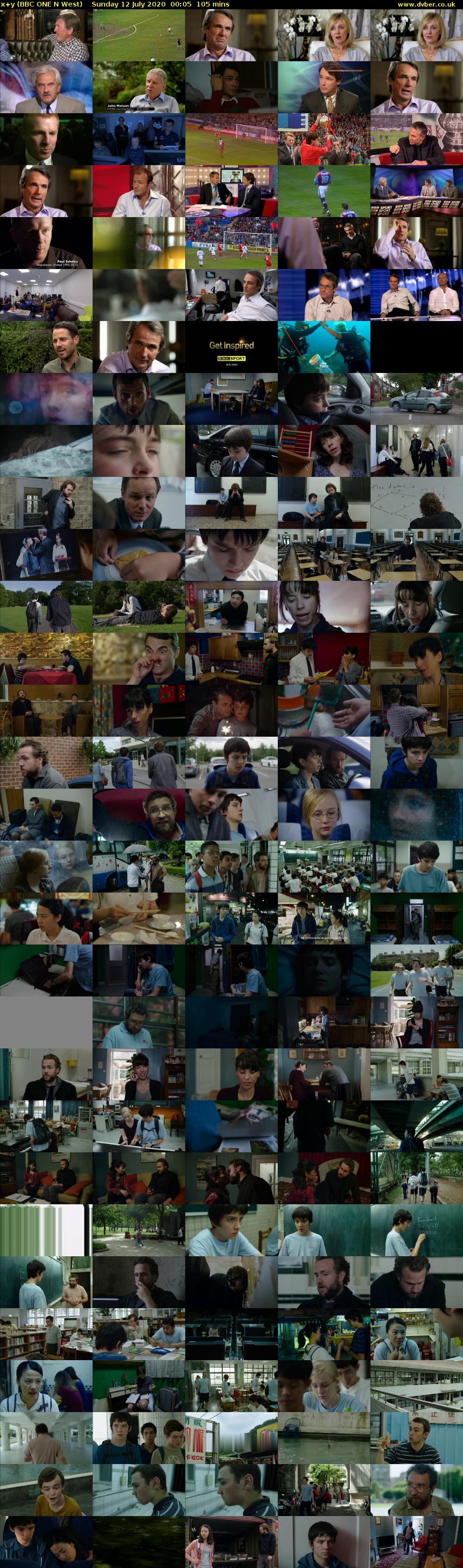 x+y (BBC ONE N West) Sunday 12 July 2020 00:05 - 01:50