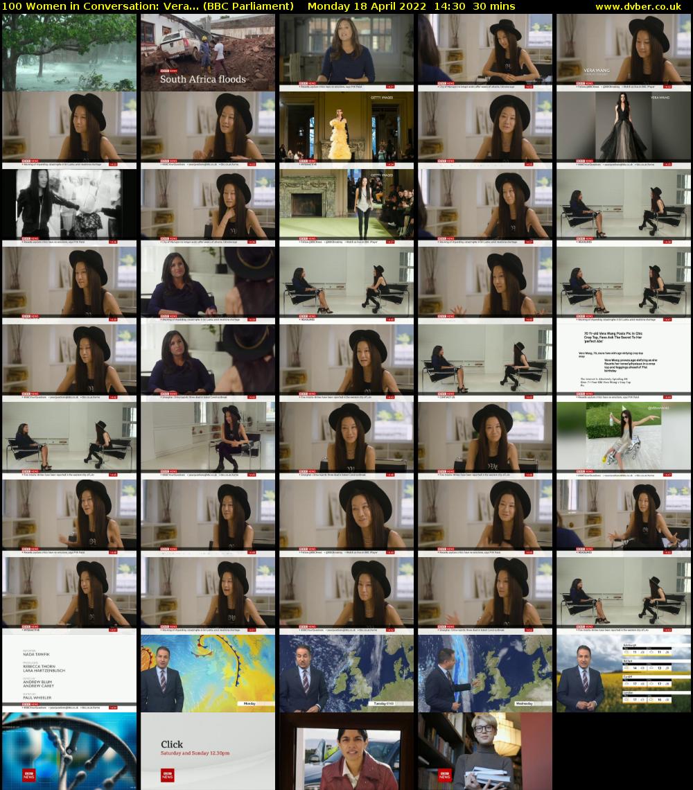 100 Women in Conversation: Vera... (BBC Parliament) Monday 18 April 2022 14:30 - 15:00