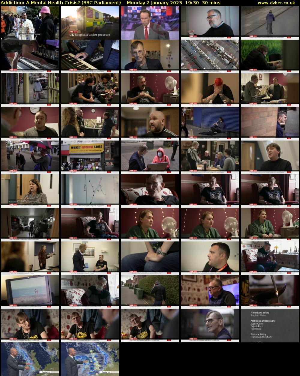 Addiction: A Mental Health Crisis? (BBC Parliament) Monday 2 January 2023 19:30 - 20:00