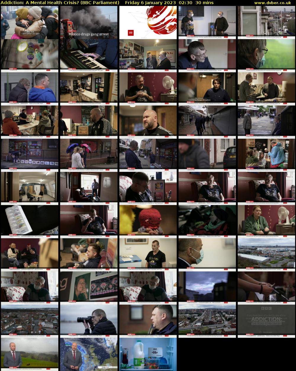 Addiction: A Mental Health Crisis? (BBC Parliament) Friday 6 January 2023 02:30 - 03:00