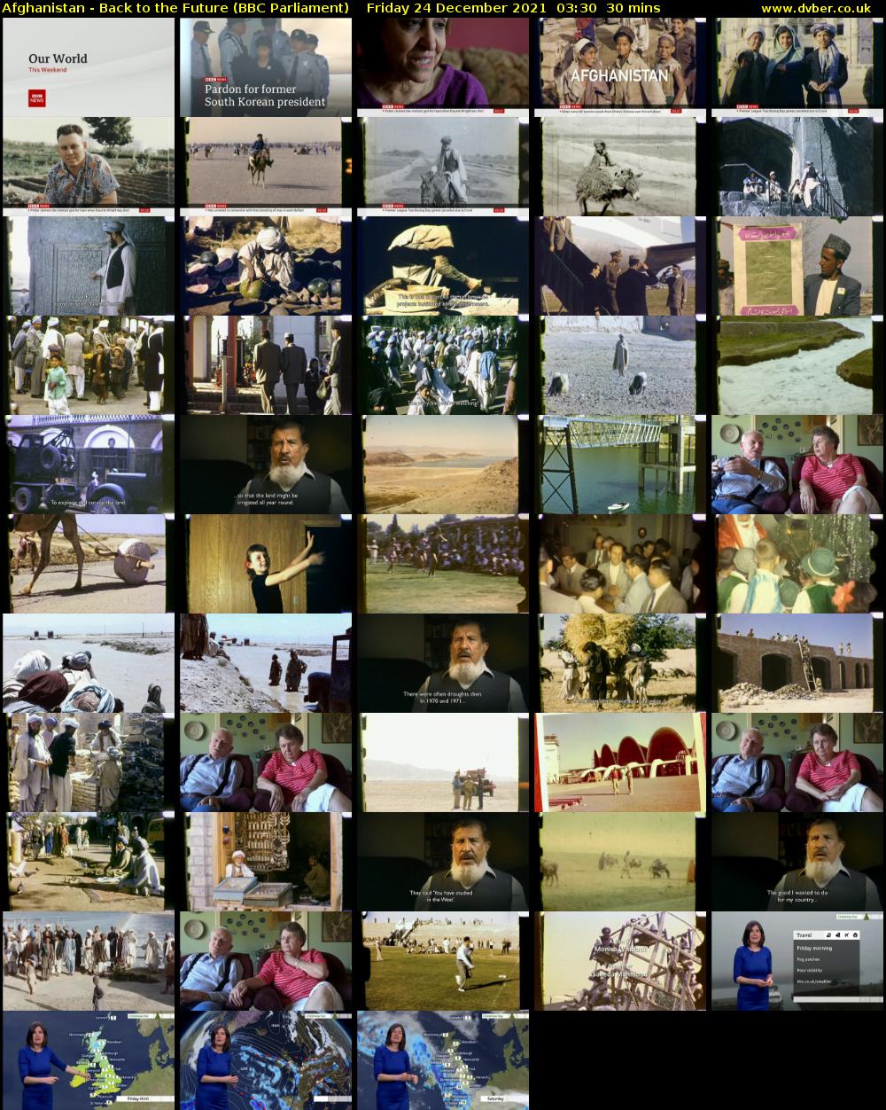 Afghanistan - Back to the Future (BBC Parliament) Friday 24 December 2021 03:30 - 04:00