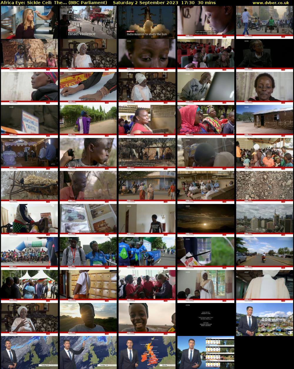 Africa Eye: Sickle Cell: The... (BBC Parliament) Saturday 2 September 2023 17:30 - 18:00