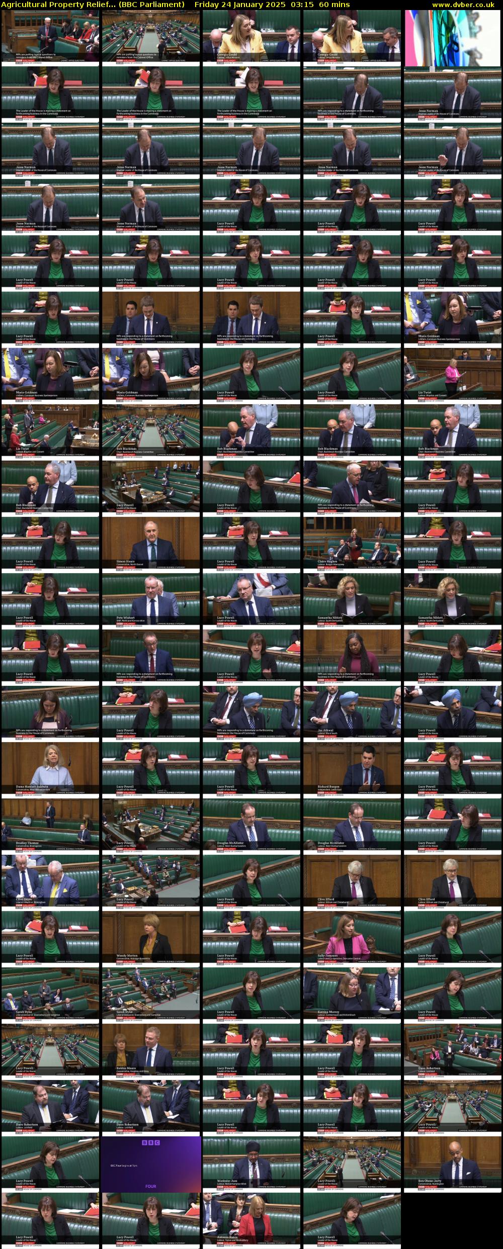 Agricultural Property Relief... (BBC Parliament) Friday 24 January 2025 03:15 - 04:15