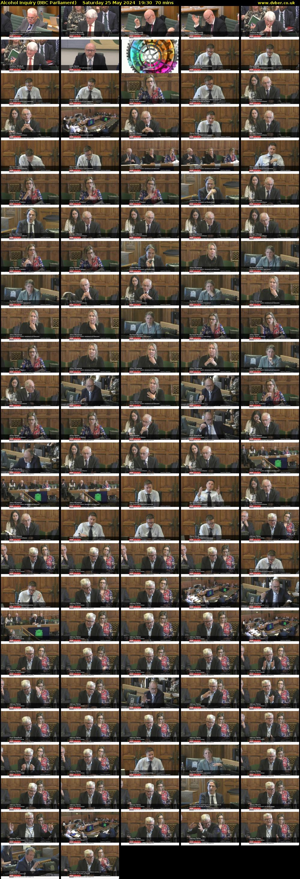 Alcohol Inquiry (BBC Parliament) Saturday 25 May 2024 19:30 - 20:40