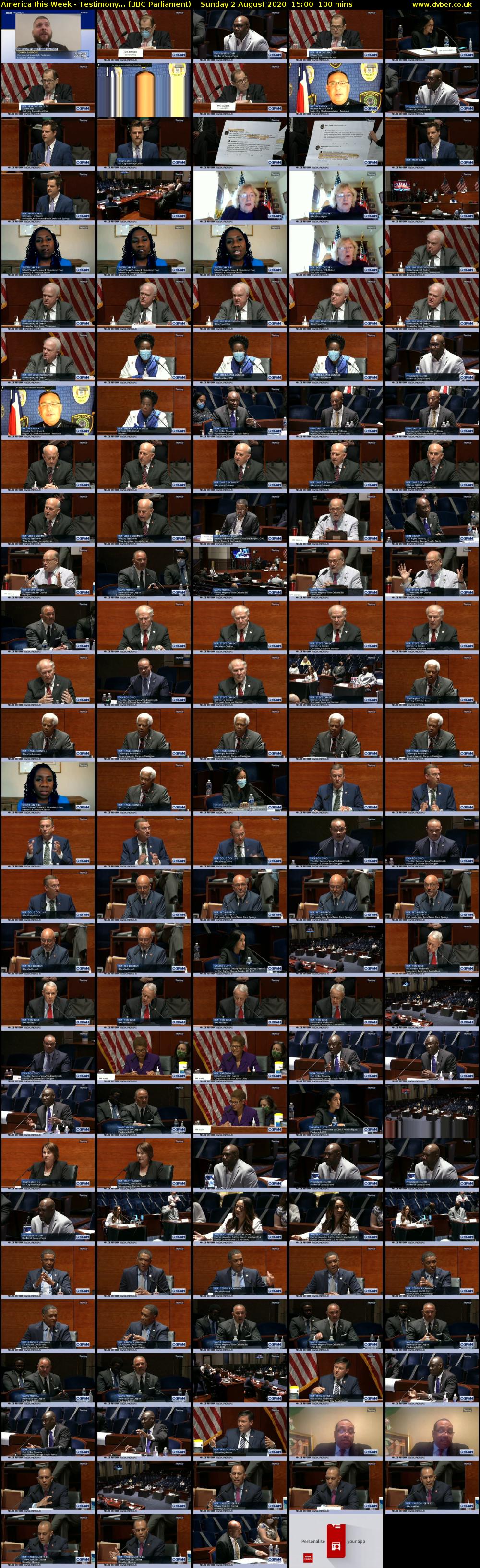 America This Week - Testimony... (BBC Parliament) Sunday 2 August 2020 15:00 - 16:40