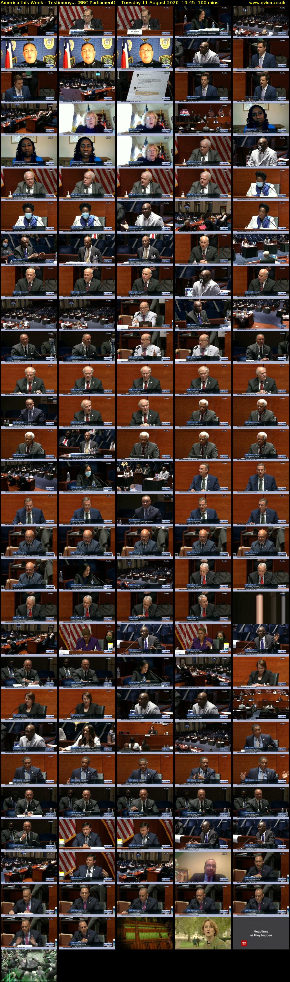 America This Week - Testimony... (BBC Parliament) Tuesday 11 August 2020 19:45 - 21:25