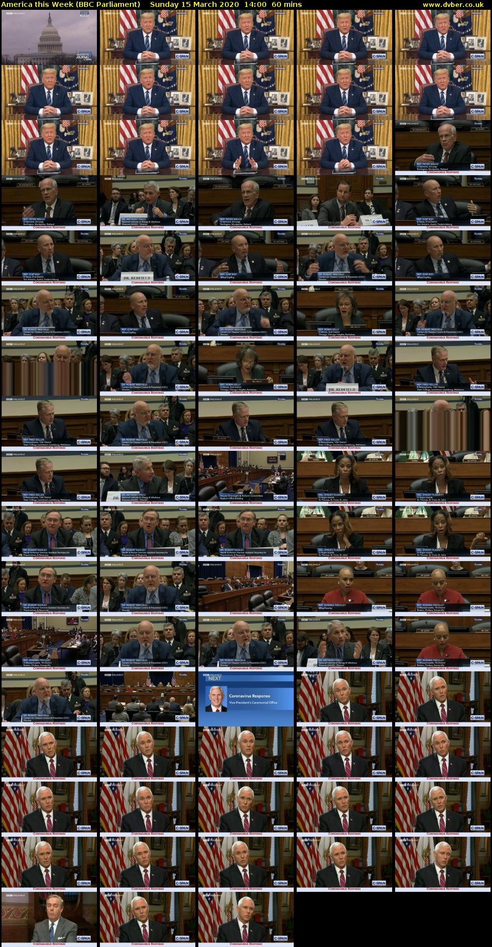America This Week (BBC Parliament) Sunday 15 March 2020 14:00 - 15:00