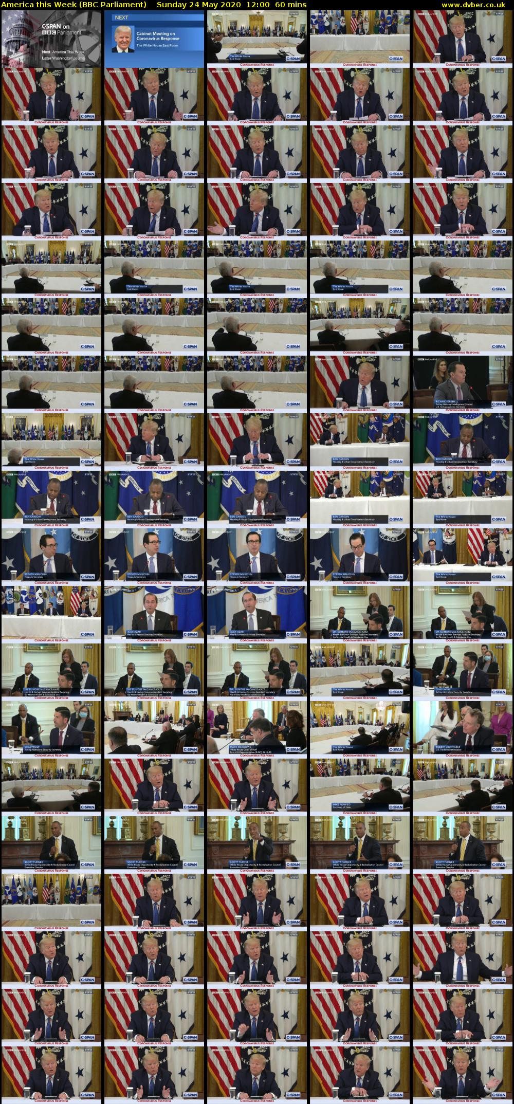 America This Week (BBC Parliament) Sunday 24 May 2020 12:00 - 13:00