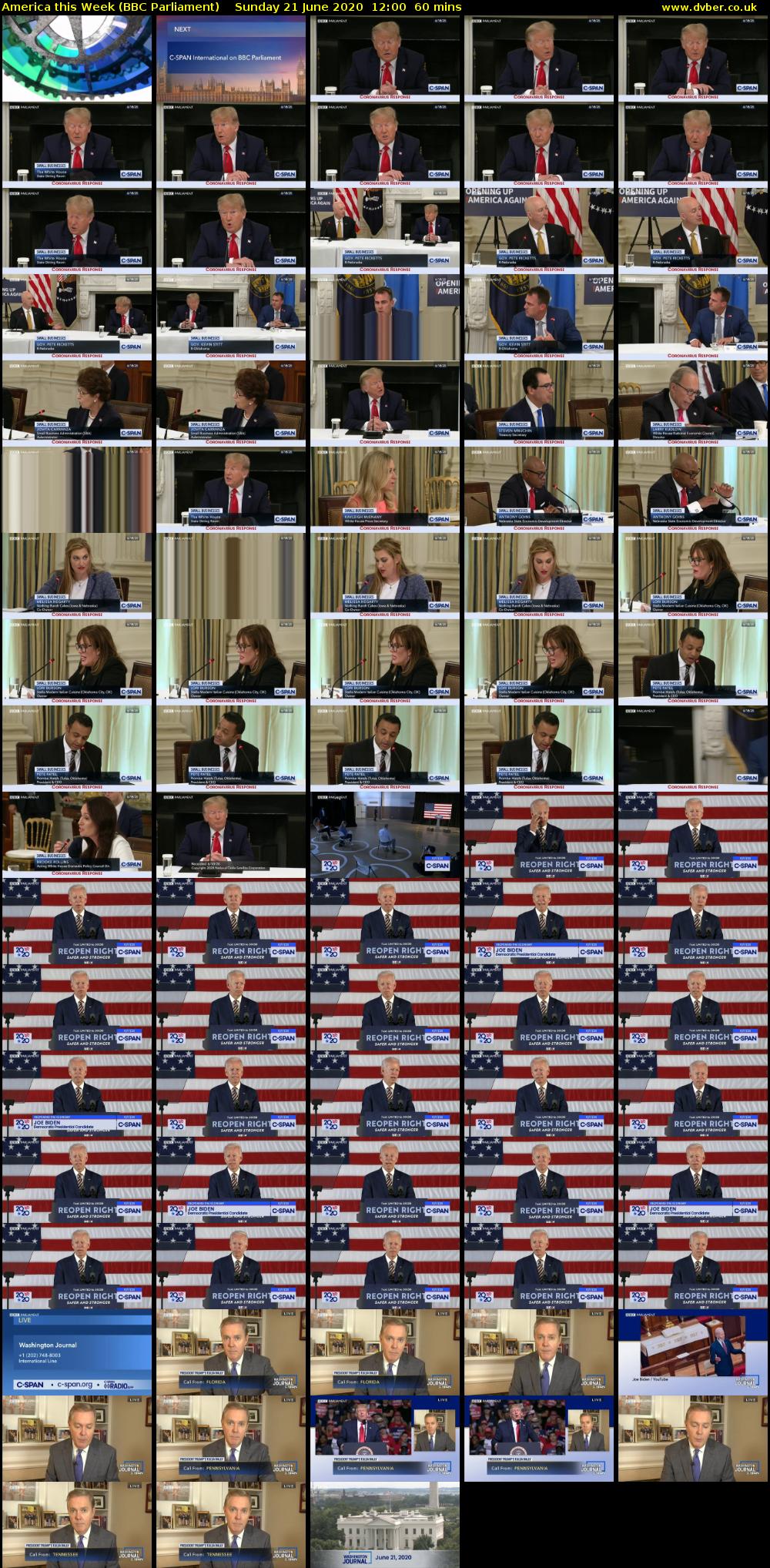 America This Week (BBC Parliament) Sunday 21 June 2020 12:00 - 13:00