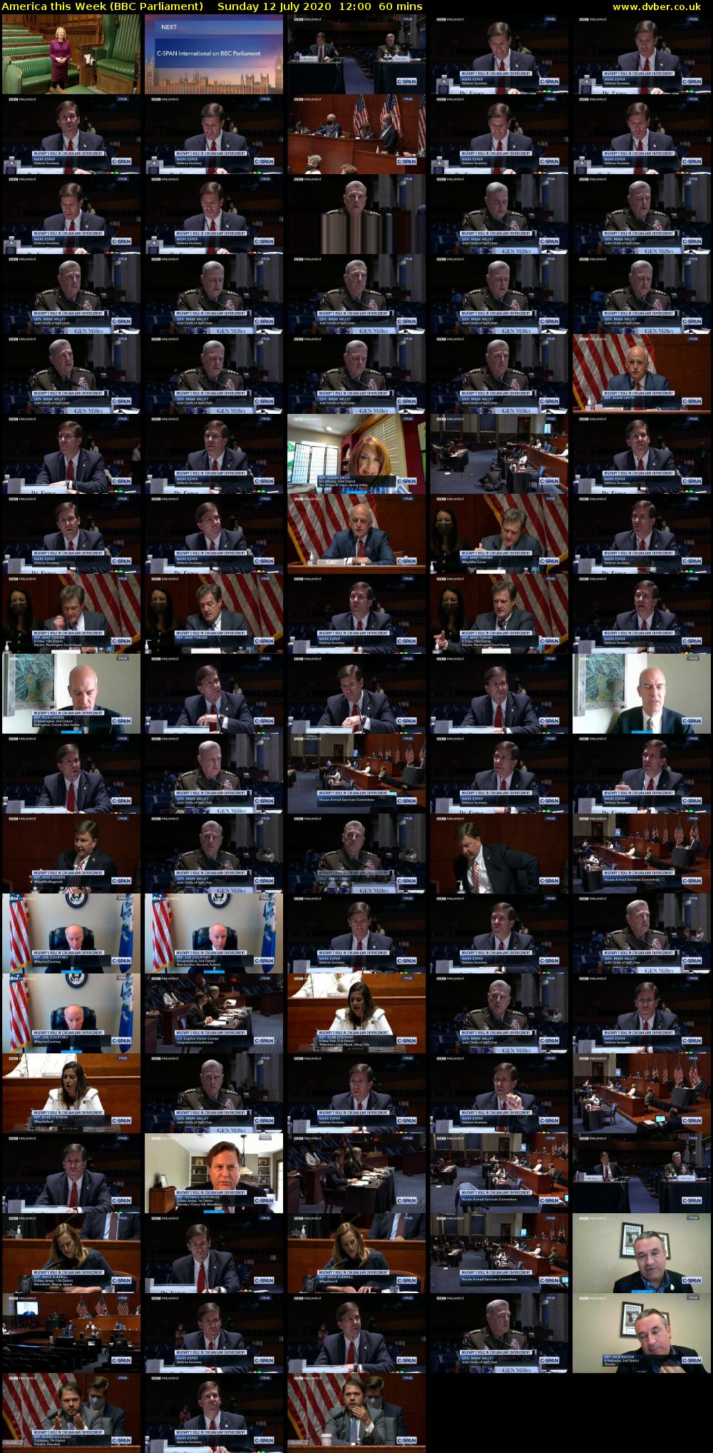 America This Week (BBC Parliament) Sunday 12 July 2020 12:00 - 13:00