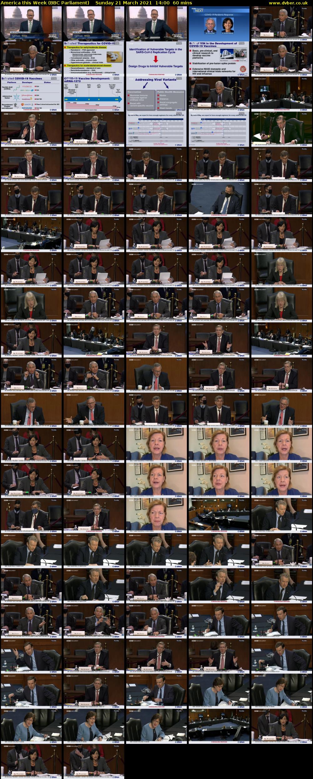 America This Week (BBC Parliament) Sunday 21 March 2021 14:00 - 15:00