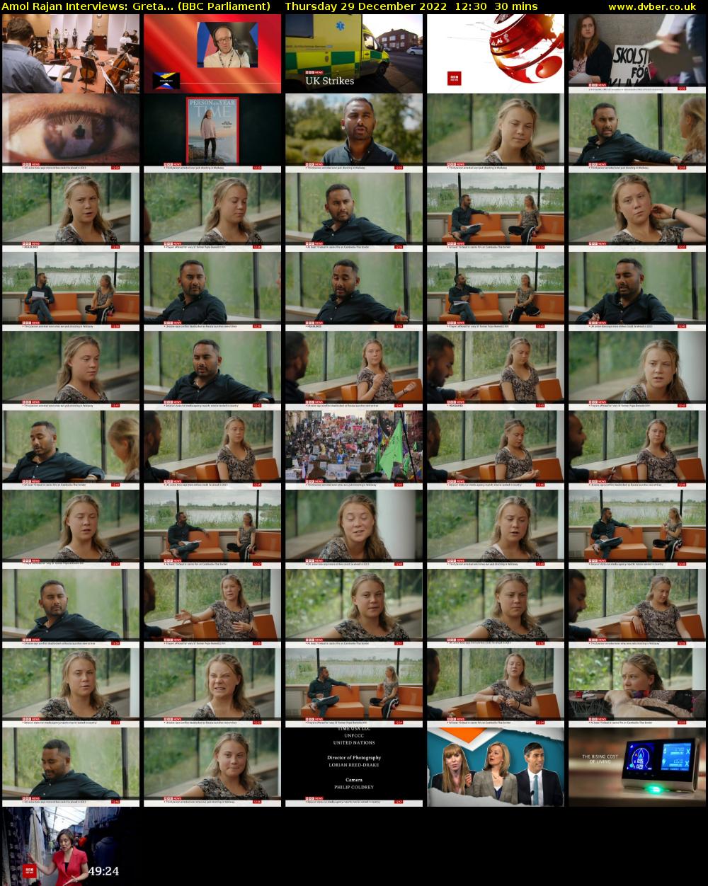Amol Rajan Interviews: Greta... (BBC Parliament) Thursday 29 December 2022 12:30 - 13:00