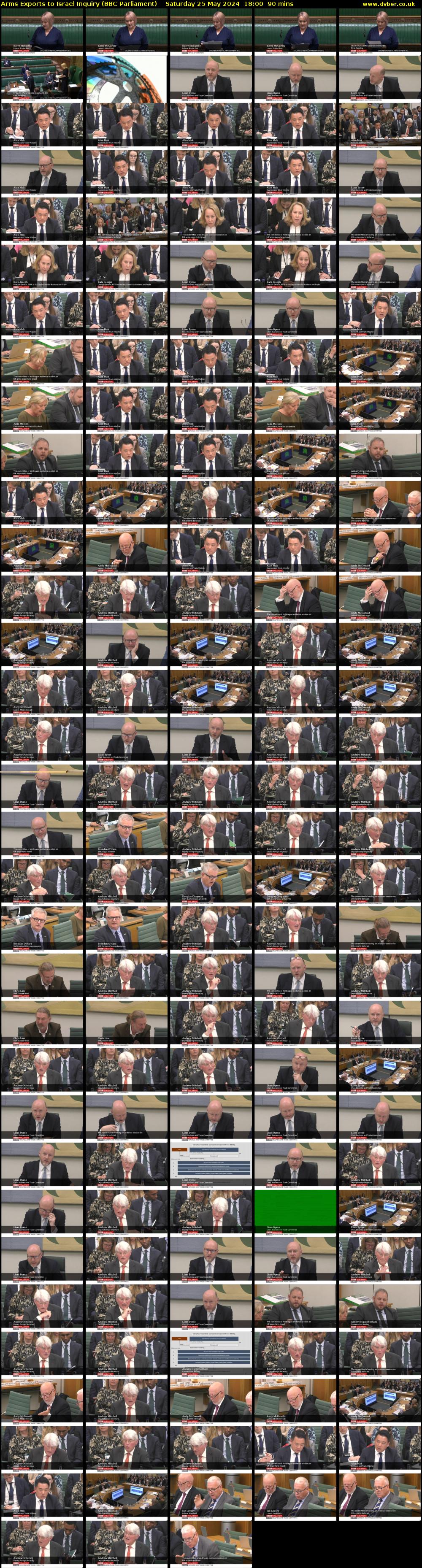 Arms Exports to Israel Inquiry (BBC Parliament) Saturday 25 May 2024 18:00 - 19:30